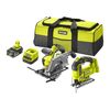 Wyrzynarka + pilarka tarczowa ONE+ Ryobi R18JSCS-125S 18V 1AKU Li-Ion
