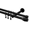Karnisz Heksagon 240 cm podwójny czarny mat 19 mm Inspire