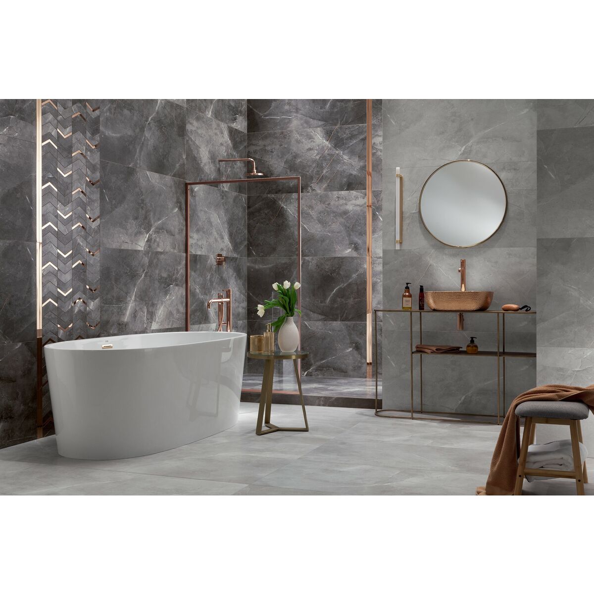 Gres szkliwiony Blackwall Black 59.8 X 119.8 Arte