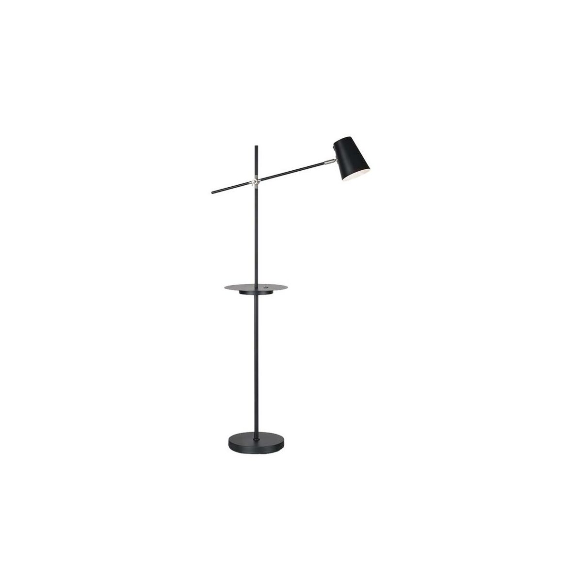 Lampa podłogowa Linear czarna E14 z gniazdem USB Markslojd