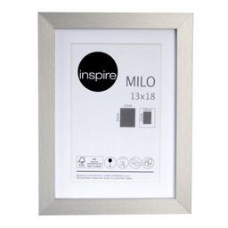Ramka na zdjęcia Milo 13 x 18 cm srebrna MDF Inspire