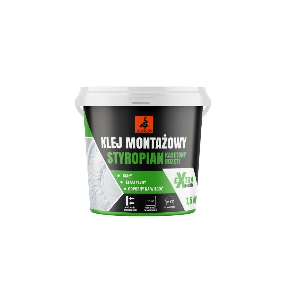 Klej montażowy do styropianu 1.5 kg Dragon