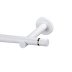 Karnisz TOKYO 200 cm pojedynczy biały mat 19 mm metalowy