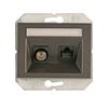 Gniazdo multimedialne VILMA TVL/KLRJ45-15e2-02GR GRAFIT DPM