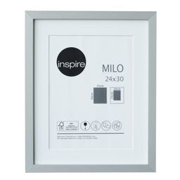 Ramka na zdjęcia Milo 24 x 30 cm srebrna MDF Inspire