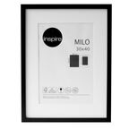 Ramka na zdjęcia Milo 30 x 40 cm czarna MDF Inspire