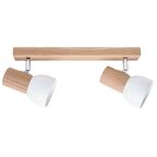 Listwa reflektorowa SVENDA biała z drewnem E27 SPOT-LIGHT