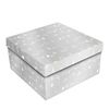 Pudło Święta gwiazdka srebrne l 12 x 25 x 25 cm