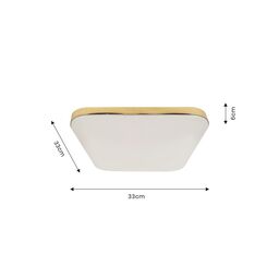 Plafon Nemo IP44 33 cm złoty 1530 lm LED Eko-Light