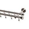 Karnisz SMART FIX 160 cm podwójny nikiel 19 mm metalowy