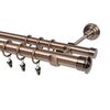 Karnisz DUO 160 cm podwójny miedź 25/19 mm metalowy