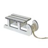 Zawieszka sanki drewniane 11 x 4 cm 1 szt. białe