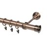 Karnisz DUO 160 cm pojedynczy miedź 25 mm metalowy