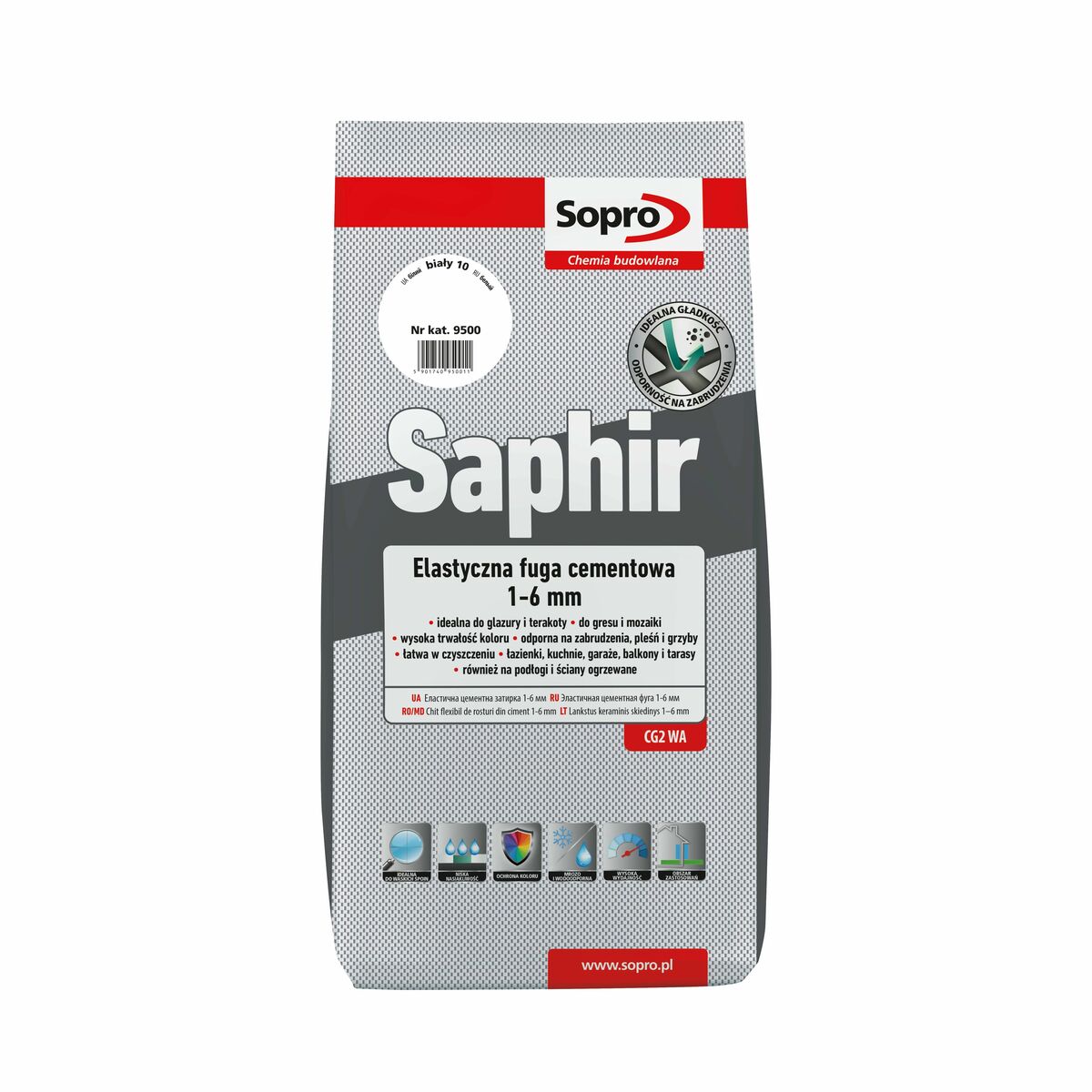 Fuga cementowa  Saphir Biały 10 3 kg Sopro