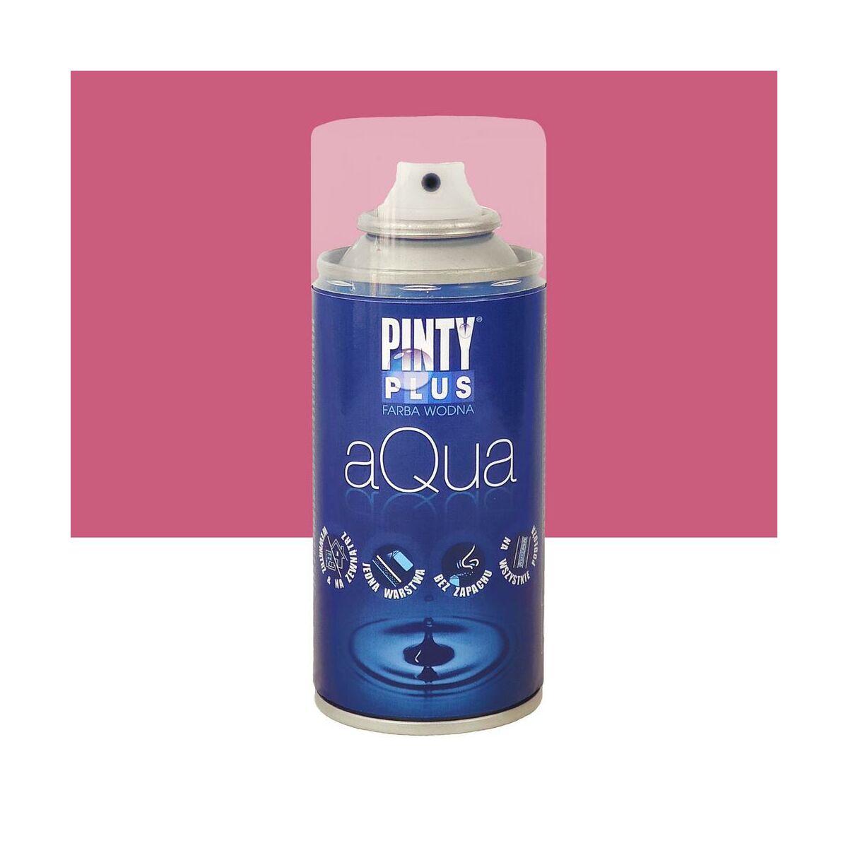 Farba Wodna Z Domieszką Kredy Lub Bieli Farba wodna w sprayu AQUA 150 ml Crimson red PINTY PLUS - Spraye - w