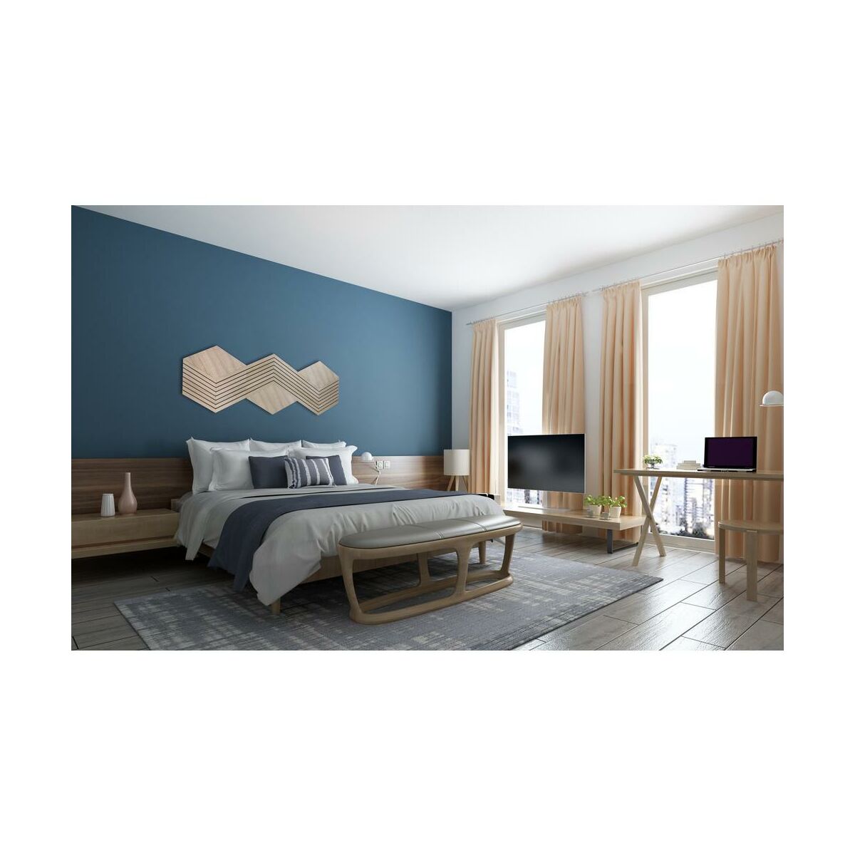 Panel ścienny MDF dekoracyjny Romb Baza 26x45 cm Fllow