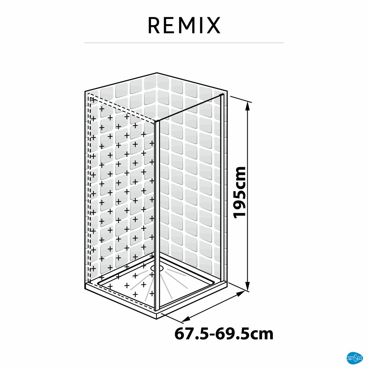 Ścianka boczna Remix 70 X 195 Sensea