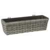 Skrzynka balkonowa 40 x 17.5 cm technorattanowa antracytowa KOSZYK KAEMINGK