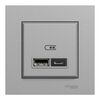 Gniazdo USB A+C Miluz Ed aluminium SCHNEIDER ELECTRIC