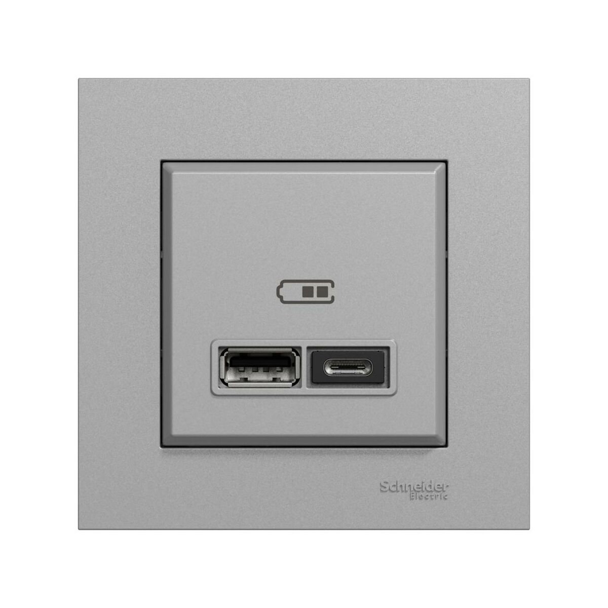 Gniazdo USB A+C  Miluz Ed aluminium SCHNEIDER ELECTRIC
