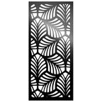 Panel ażurowy Liście Czarny półmatowy 90 x 200 cm