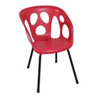 Krzesło ogrodowe Ghost 59x79 cm czerwone Ołer Garden