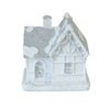 Domek podświetlany na baterie 7.5 cm biały ceramiczny