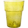 Osłonka do storczyka 13.5 cm szklana żółta