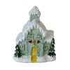 Domek podświetlany na baterie 10 cm ceramiczny