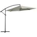 Parasol ogrodowy 300 cm popielaty okrągły
