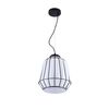 Lampa wisząca LINDA biało-czarna E27 SOLEJ
