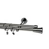Karnisz PRADO INEZ 240 cm podwójny tytan 19 mm metalowy