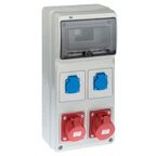 Rozdzielnica elektryczna bez wyposażenia RS 1 / 8 6243 - 00 / 2 X 2P + Z 2 X 3P + N + Z 16 / 32 ELEKTRO-PLAST