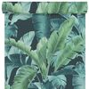 Tapeta w liście TROPICS ciemnozielona winylowa na flizelinie
