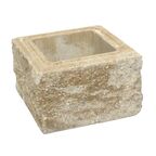 Pustak słupkowy 30 x 30 x 19 cm betonowy czterostronnie łupany SKAŁA LUBUSKA ZIEL-BRUK
