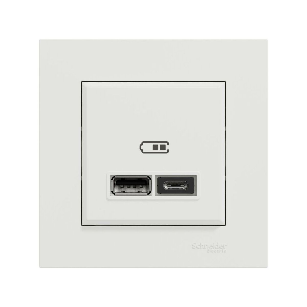 Gniazdo USB A+C Miluz Ed biały SCHNEIDER ELECTRIC