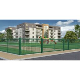 Brama przesuwna Stark 3D 4x1,5 m lewa zielona Polbram