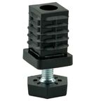 Stopka kwadratowa nogi meblowej M8 24 X 24 MM / WCISKANA KWADRATOWA ZE ŚRUBĄ REGULACYJNĄ HETTICH