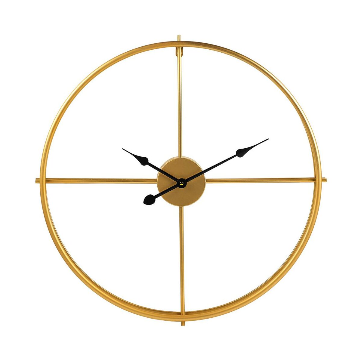 Zegar ścienny metalowy LZE-8 śr. 60 cm złoty