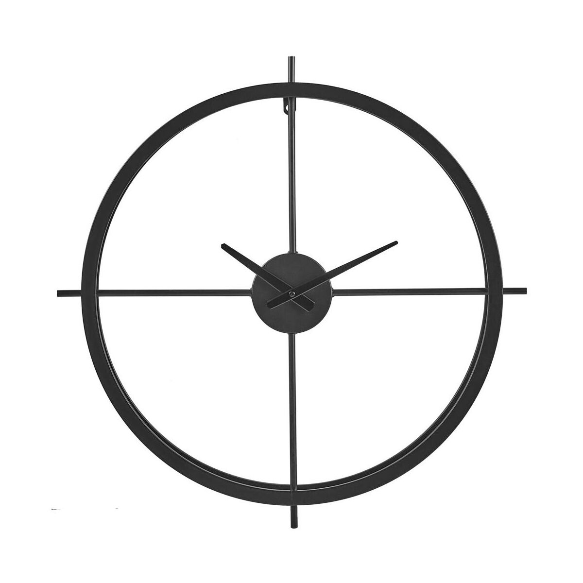 Zegar ścienny metalowy LZE-9 śr. 60 cm czarny