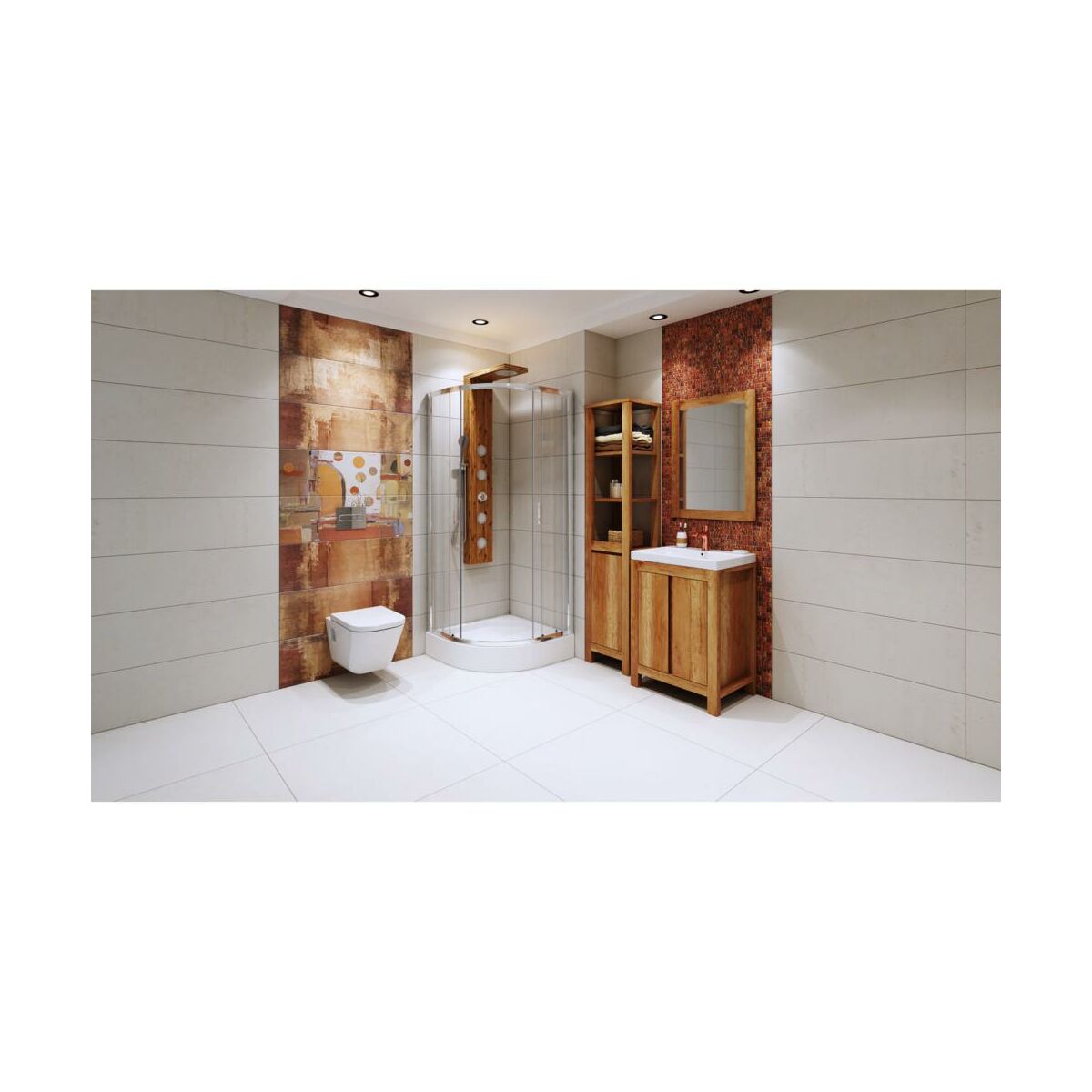 Lustro łazienkowe bez oświetlenia Classic Oak 60 x 80 Comad