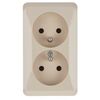 Gniazdo podwójne 2x2P+Z PRIMA Beżowy SCHNEIDER ELECTRIC