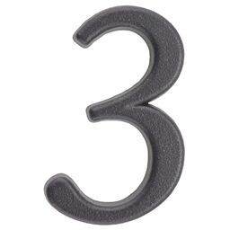 Cyfra 3 wys.5 cm metalowa grafitowa