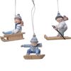 Ozdoba zawieszana dzieci zimowe sporty 4 cm 1 szt. mix
