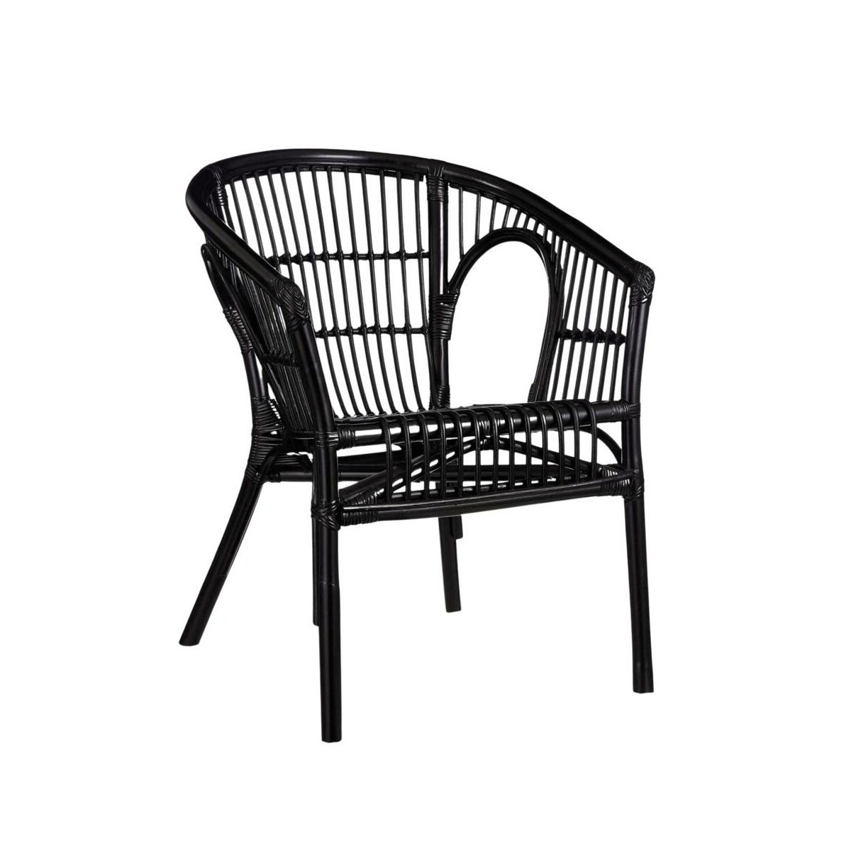 Krzesło ogrodowe Zambia rattanowe czarne