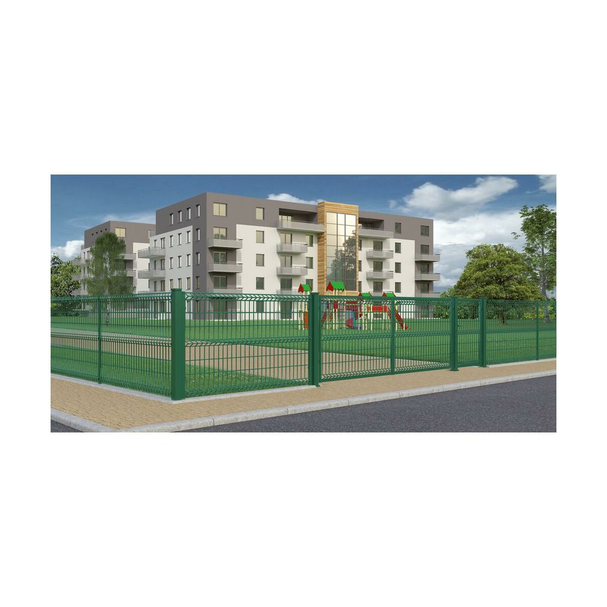 Furtka prawa Stark 1x1,7 m zielona Polbram