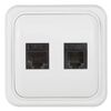 Gniazdo telefoniczno - komputerowe RJ45 EVODPM154 Biały EVOLOGY