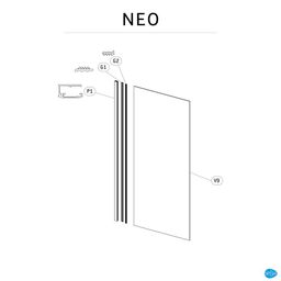 Ściana boczna do połączenia z drzwiami przesuwnymi Neo 90 X 200 Sensea