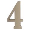 Cyfra 4 wys. 5 cm PVC srebrna