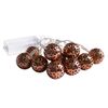 Girlanda 135 cm metalowe kule LED 10 szt. miedziane na baterie